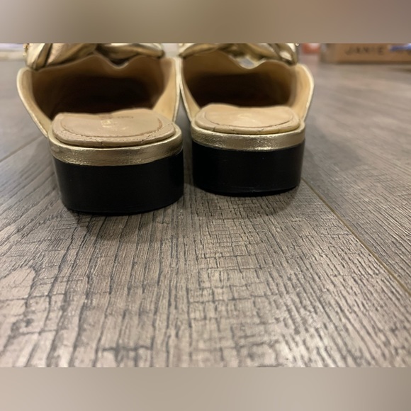 Chanel Metallic gold Leather Braided Chain Mule - Picture 7 of 11